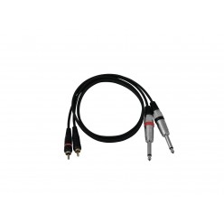 OMNITRONIC Adaptercable 2xJack/2xRCA 1m bk